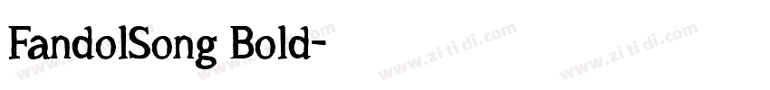 FandolSong Bold字体转换